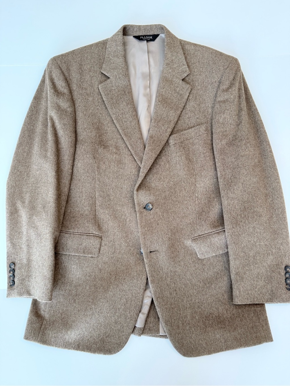 Classic Jos. A. Bank 100% Camel Hair Blazer Tan Sport Coat Jacket 42 R